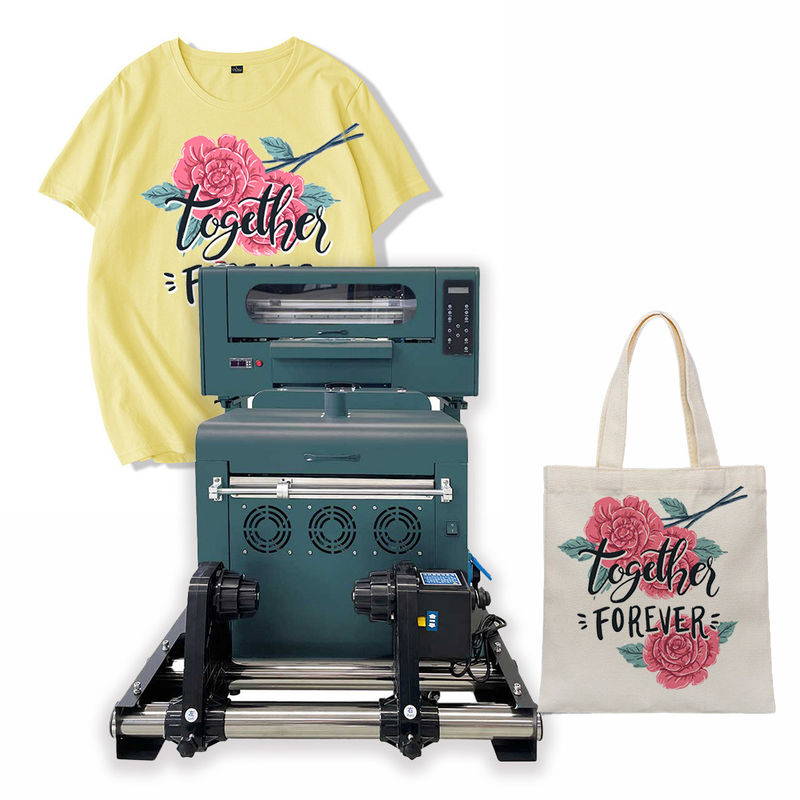 Impressora a jato de tinta DTF de cabeça XP600 Impressora a jato de tinta DTF de camisa de 30 cm com secador e secador