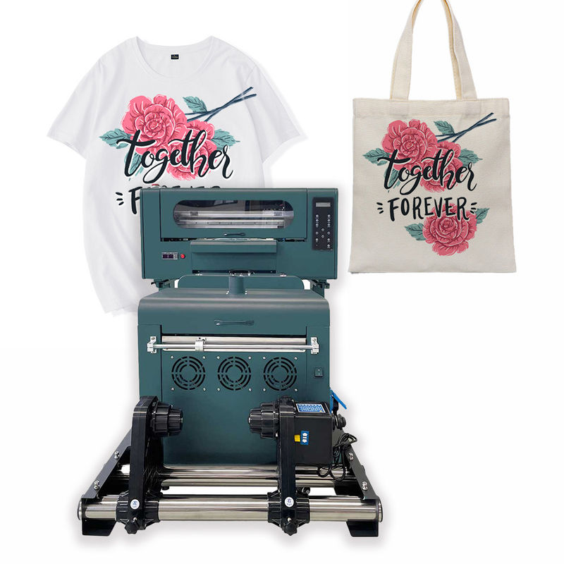 Impressora a jato de tinta DTF de cabeça dupla Xp600 de 30 cm Impressora de transferência de camisas Impressora de filmes para animais de estimação