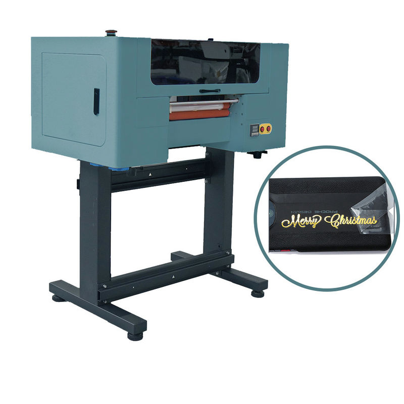 CMYK W V DTF Impressora a jato de tinta Etiqueta autocolante máquina de impressão Uv com cabeça F1080 XP600