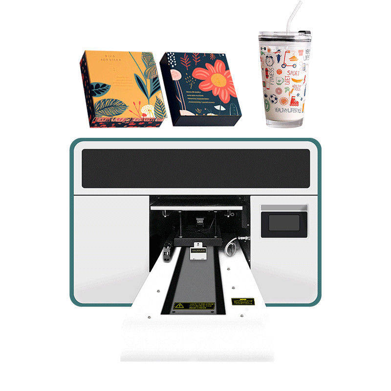 Impressora híbrida UV de alta durabilidade 30cm UI-HD Head Glass Bottle Pen LED Varnish UV Inkjet Printing Machine