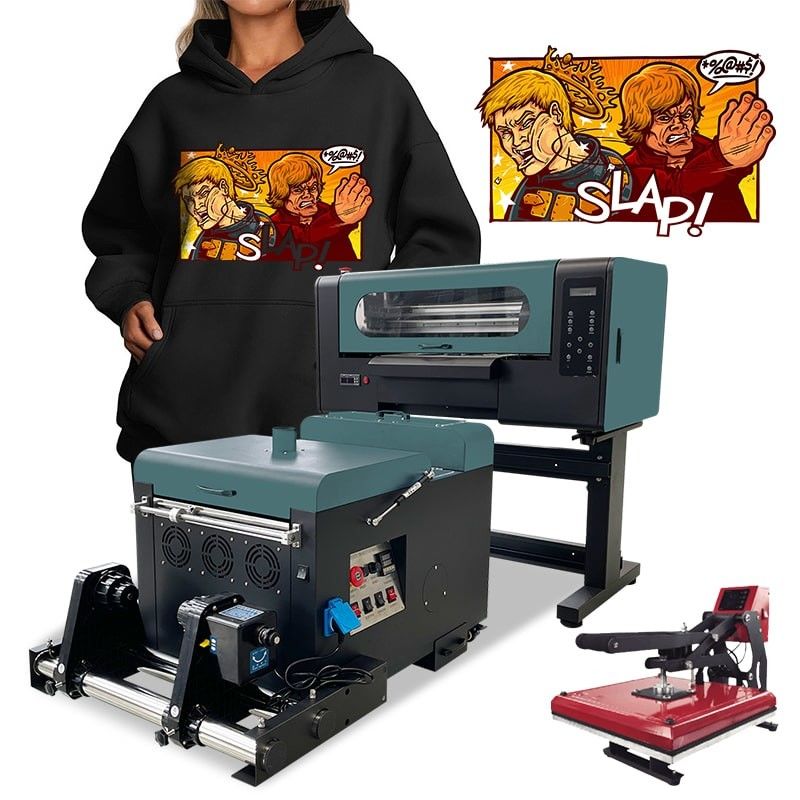 Impressora digital DTF de 24 polegadas Impressora de filmes para animais de estimação Impressora de camisetas tudo em um