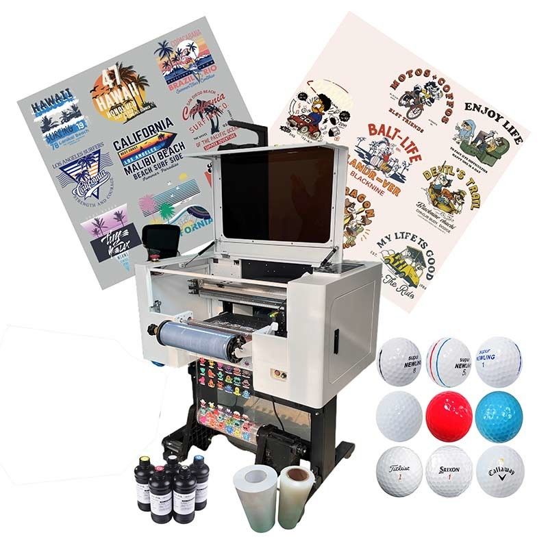 Máquina de Impressão Digital UV AB Film Media com CMYK W+V Ink Color