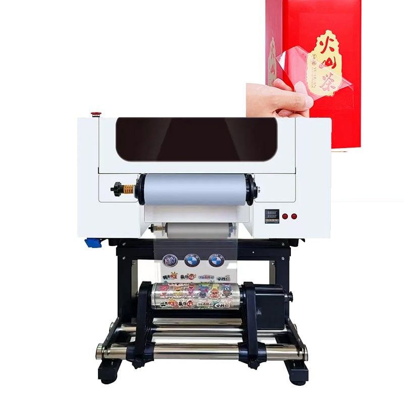 Impressora DTF UV de 30 cm de rolha para rolha Impressora DTF UV A3 com laminador para adesivos