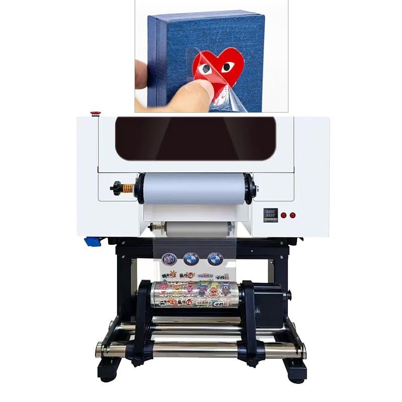 Impressora DTF UV de 30 cm com duas cabeças A3 DTF UV para garrafas de plástico acrílico