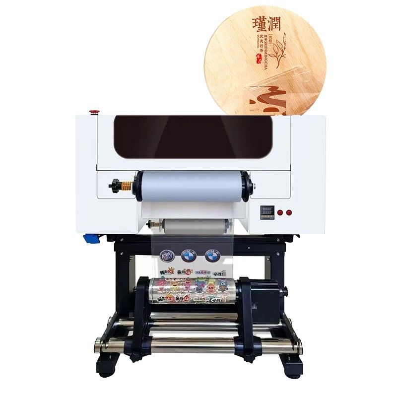 Impressora de adesivos A3 UV DTF para logotipos de bolsas de caneta EPSON F1080 cabeças