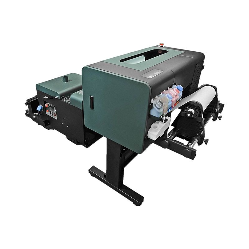Impressora DTF de jato de tinta A3 e máquina de secagem de pó para impressão de tecidos / impressão de chapéus