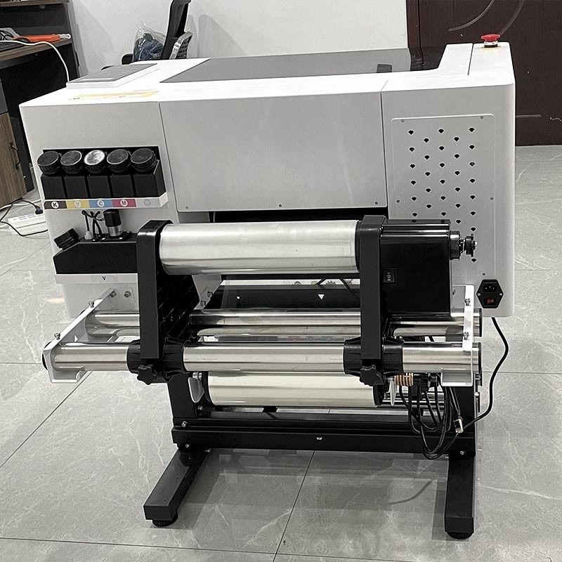 Impressora DTF UV de 30CM de rolo a rolo Impressora DTF UV A3 com laminação para adesivos