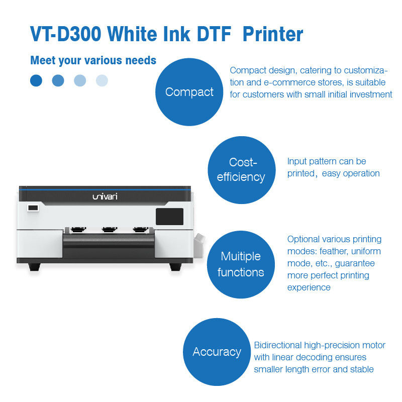 Impressora DTF A3 Digital Branca 2024 XP600 Pet Film 13 polegadas para qualquer tecido