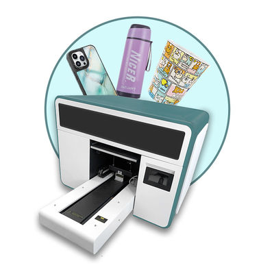 Impressora de jato de tinta UV de cilindro A3 para impressora de garrafas de vidro de plástico