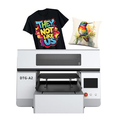 Estação dupla A2 DTG Direct to Garment Printer Sistema de impressão de tinta branca e cor