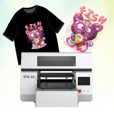 Impressora de tinta branca DTG A2 Direct To Garment Machine para imprimir bolsas, chapéus e tecidos